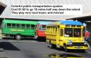 Colorful public transportation system